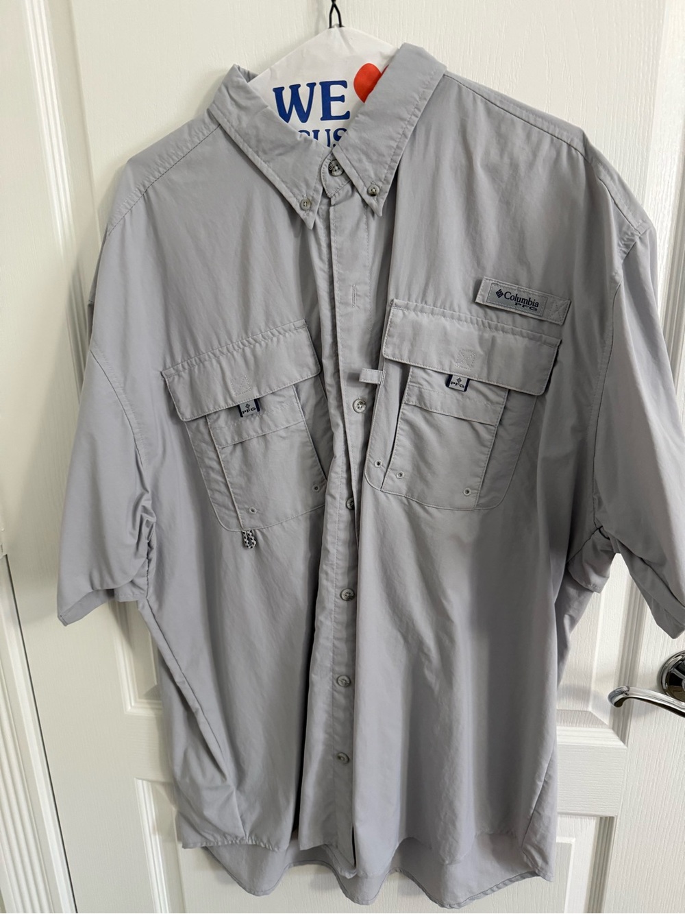 Columbia Men's Lightweight Button-Up Shirt Jacket - Gray XL